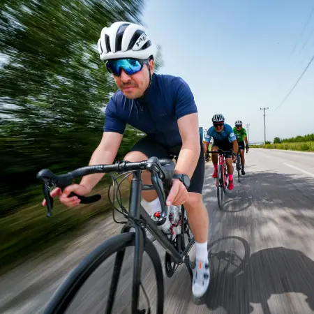 Runners, cyclists, swimmers